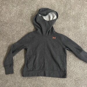Under Armour Dark Gray Hoodie with Orange Logo